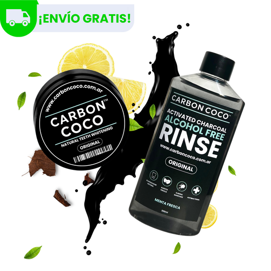 Carbón Coco™ Blanqueador Dental + Carbón Coco™ Enjuague Bucal