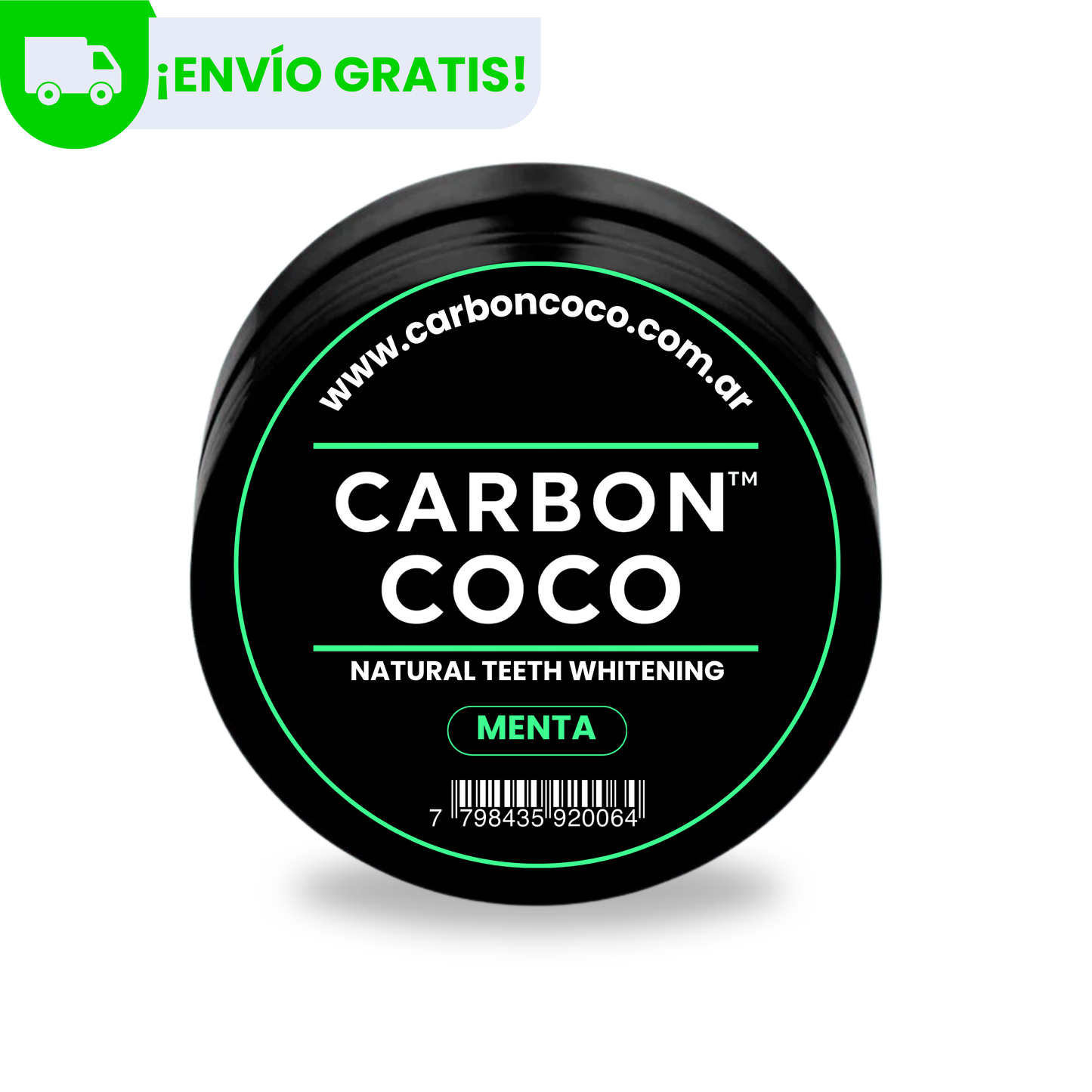 Menta Carbón Coco™ Blanqueador Dental